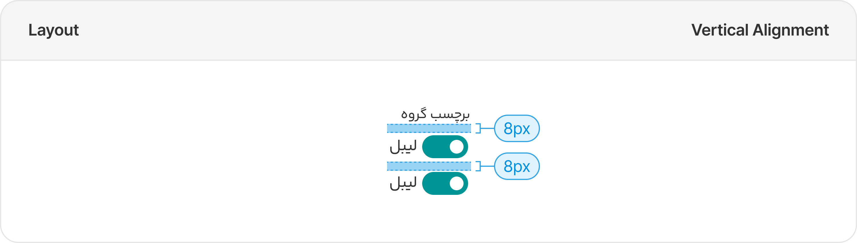Toggle Switch - Layout (Vertical Alignment)